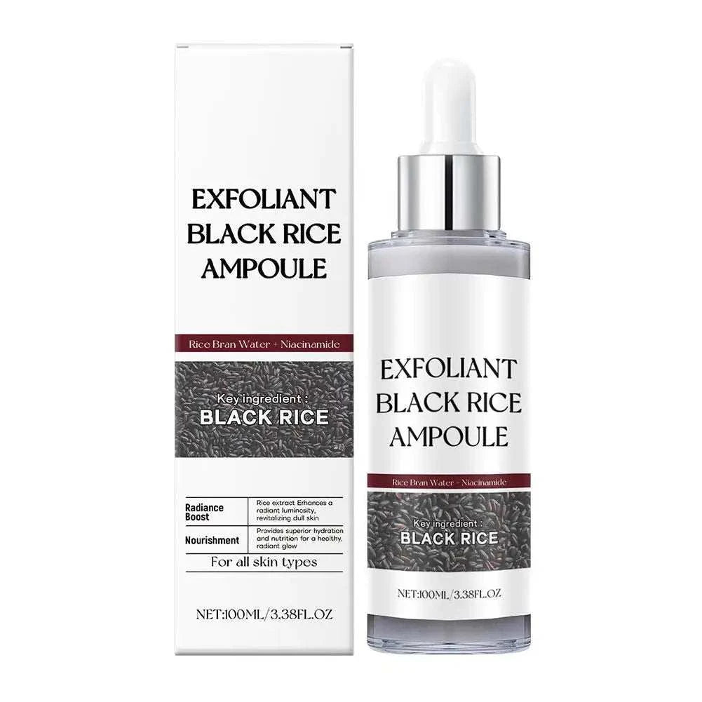 Nomilora Rice Shot exfoliant black rice ampoule skincare serum for hydration and nourishment