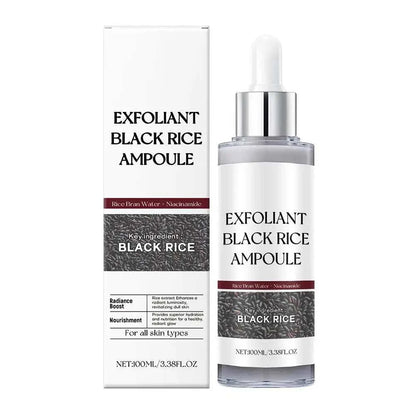 Nomilora Rice Shot exfoliant black rice ampoule skincare serum for hydration and nourishment