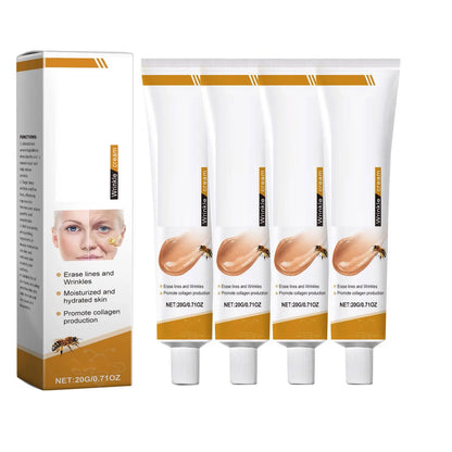 Nomilora Facial Care Cream packaging and tubes, designed for moisturizing and improving skin firmness.